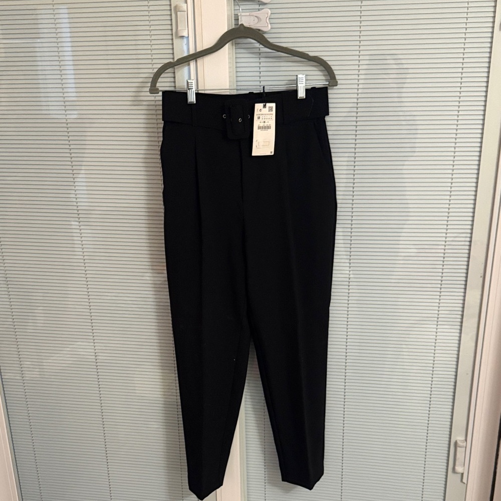 Zara Black High-Waisted Trousers NWT